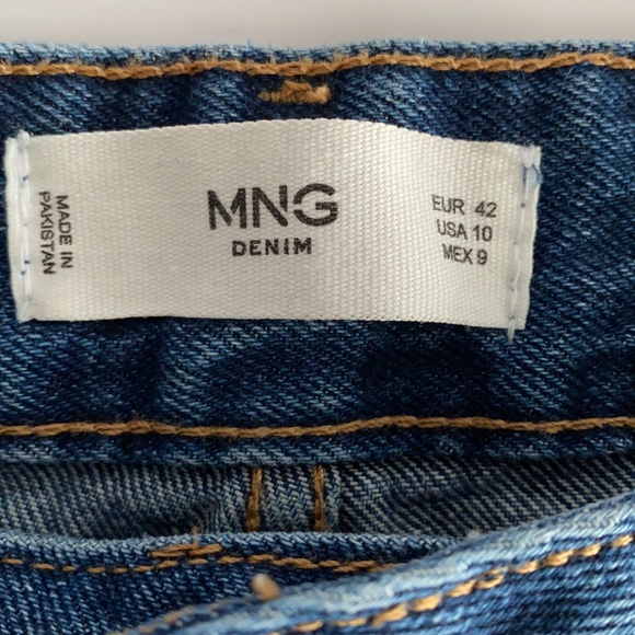 MNG MANGO Mom High-Waist Medium Washed Jeans Sz 10 - Picture 4 of 7